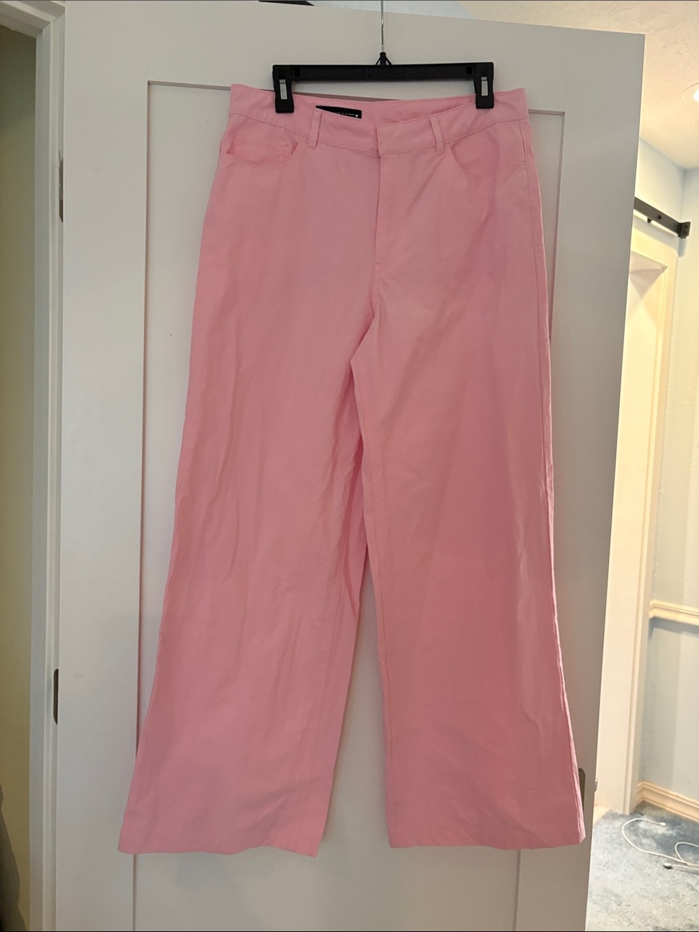 Zara Soft Pink Wide-Leg Trousers Sz M